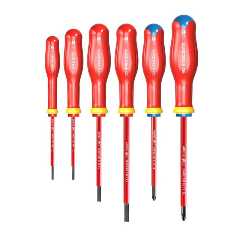 Jeu De 6 Tournevis Protwist® Isolés 1000 V Facom Atdve.j6pb