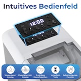 thumbnail of KLAMER Eiswürfelmaschine, 10 Eiswürfel in 7-9 Minuten, 15 kg Eiswürfel pro Tag, 2 Eiswürfelgrößen, 2,1 L Wassertank, 120 W Ice Maker mit Timer, Leise…