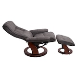 thumbnail of Sillón reclinable MCA Hamilton, taburete para sillón de TV, tela/textil 130 kg de capacidad de carga ~ gris oscuro, color nogal