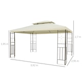 thumbnail of Carpa 3x4m Estructura Metal Gazebo Cenador Mirador 12m2 Color Crema NUEVO