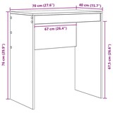thumbnail of Scrivania artigianale in rovere 70 x 40 x 76 cm Modello Vega StudioDesk in metallo