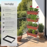thumbnail of tectake Vertikalbeet mit 4 Kästen 52x21x127cm 52 x 21 x 127 cm Braun