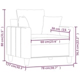 thumbnail of vidaXL Fauteuil 60 cm stof zwart