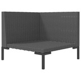 thumbnail of vidaXL Gartensofa mit Kissen Halbrundes Poly Rattan