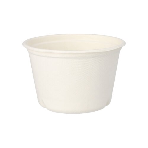 PAPSTAR 50 Suppenbecher, Zuckerrohr "pure" 600 ml Ø 14 cm · 9 cm weiss (89857, 50 Stück)
