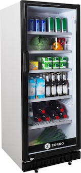thumbnail of ZORRO Getränkekühlschrank 310 Liter weiß/schwarz mit Glastür - ZK 310