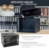 thumbnail of HMF 65707-02 Serverschrank 19 Zoll, 7 HE, 51 x 40 x 36 cm, Schwarz