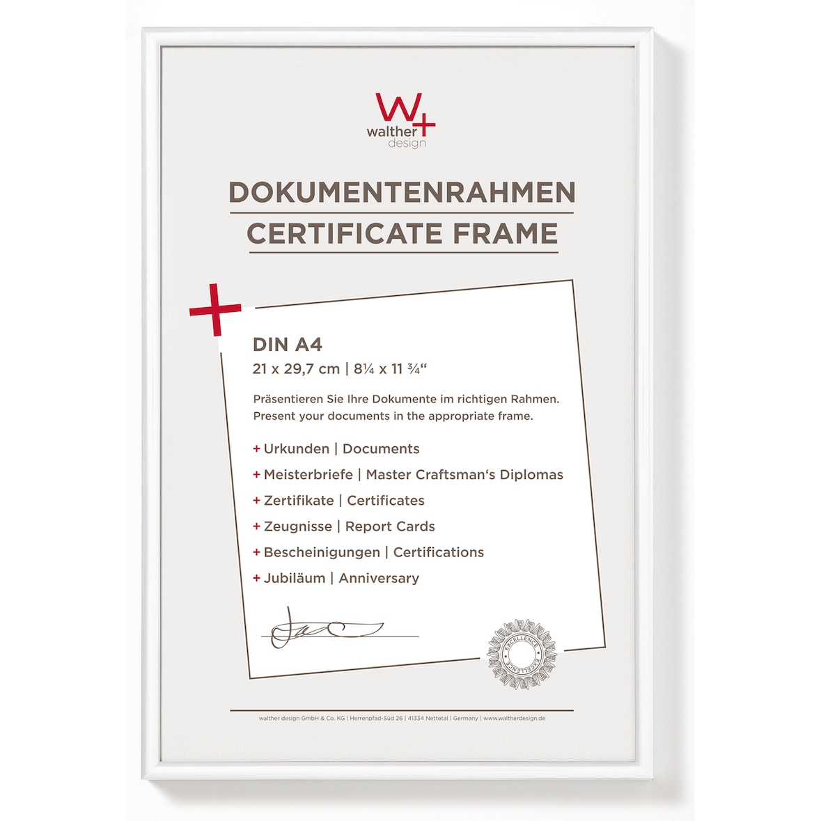 New Lifestyle Cadre photo en plastique 21x29,7 cm (A4) BLANC