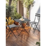 thumbnail of aro Table de bistrot pliante, acier, 50 x 70 cm, rectangulaire, noire