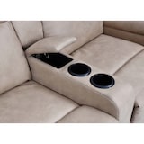thumbnail of Fauteuil cinéma 2 places HWC-K17, Fauteuil relax Fauteuil TV Canapé, suspension Nosag Porte-boissons Compartiment ~ Tissu/Textile beige