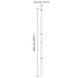 thumbnail of vidaXL Afrasteringspaal 7 pcs Zilver Staal
