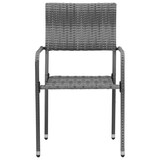 thumbnail of vidaXL 7-tlg. Garten-Essgruppe Poly Rattan Grau