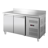 thumbnail of GastroHero Kühltisch Edelstahl GN 1/1 mit Aufkantung 2-türig Umluftkühlung -2 °C bis +8 °C 230 V Profi Gastronomie Kühltisch 1360x700x850 mm