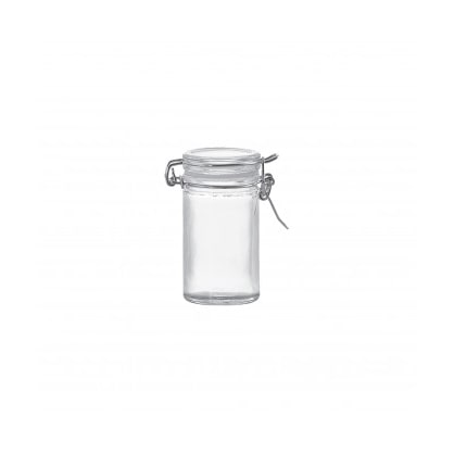 Mini pote de vidro hermético Cl 7 com tampa