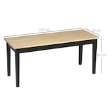 thumbnail of Sitzbank Kiefernholz Natur 102x36x45 cm für 2 Personen mit rutschhemmenden Fußpads, stabile Holzkonstruktion, modern für Küche Flur Esszimmer