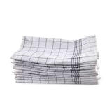 thumbnail of 10er Set Geschirrtuch aus 100% Baumwolle, kariert, schwarz-weiss, 50 x70 cm
