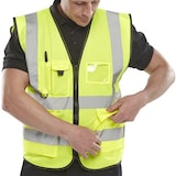 thumbnail of B Seen Hi-Vis Executive Weste Hohe Sichtbarkeit 4XL Gelb