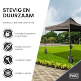 thumbnail of IvoQ Premium Partytent 3x3 m – Extra Stevig Model – Easy Up & Waterdicht – Incl. Zandzakken – Zwart