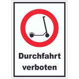 thumbnail of E- Scooter Durchfahrt verboten Aufkleber Elektro -Tretroller Roller A4 (210x297mm)