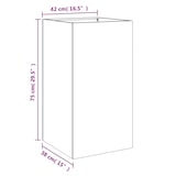 thumbnail of vidaXL Pflanzkübel Schwarz 42x38x75 cm Stahl