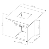 thumbnail of braciere cevenol corten bois carre 103 coppa singola