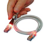 thumbnail of EasyLan DualBoot LED Patchkabel RJ45 S/FTP Cat.6A (Class EA), mit saCon Stecker, LSOH, grün, 7,5 m