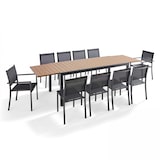 thumbnail of Gartenmöbel für 10 Personen, 8 Stühle und 2 Sessel aus Aluminium