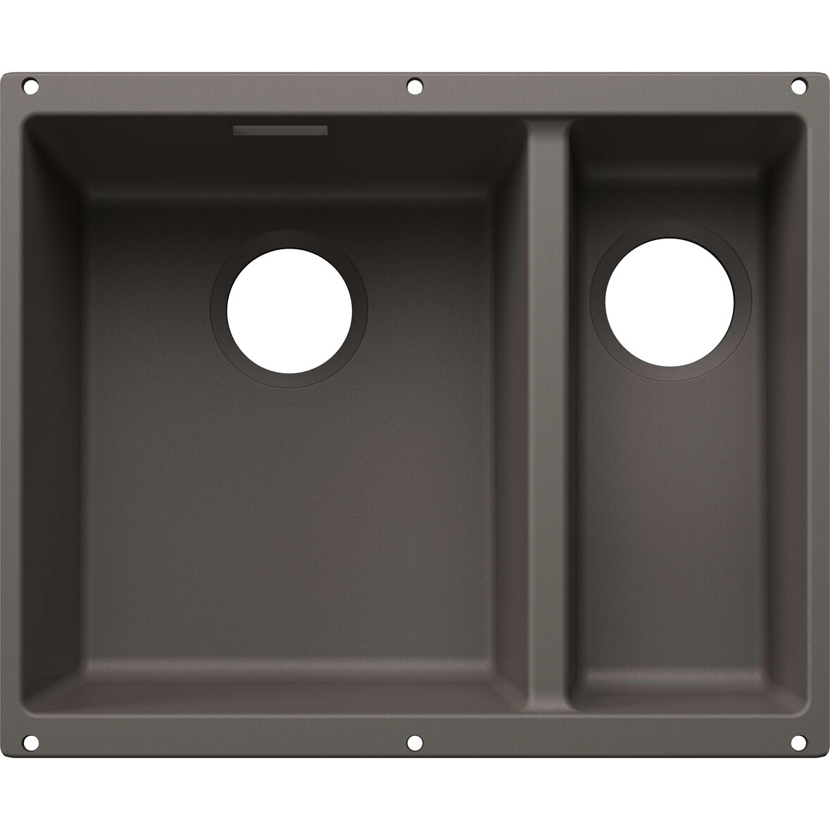 BLANCO SUBLINE 340/160-U  Einbauspüle SILGRANIT vulkangrau ab 60 cm