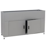 thumbnail of HWC-O85, floreira com canteiro elevado em metal, espaço de arrumação, metal 47kg 91x161x51cm ~ cinzento