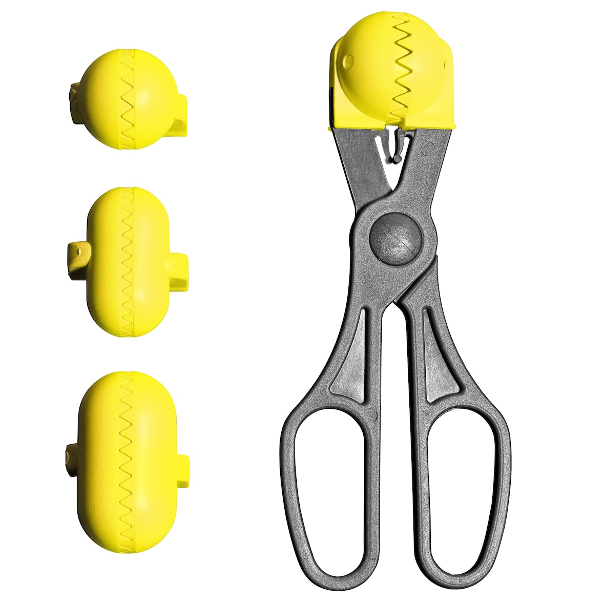 La Croquetera - Utensile multifunzione con 4 stampi intercambiabili in plastica per crocchette di colore giallo