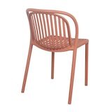 thumbnail of Juego de 4 sillas de terraza de plástico terracota