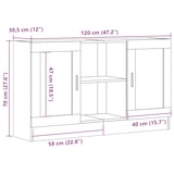 thumbnail of vidaXL Sideboard Altholz-Optik 120x30,5x70 cm Holzwerkstoff