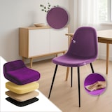 thumbnail of Conjunto de 4 sillas de comedor Napier Lila/Terciopelo