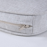 thumbnail of Cojín para sillas de jardín curvado Olefin color gris claro, Tamaño 45x47x5 cm, No pierde color, Desenfundable