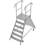 thumbnail of STABILO PodestLeiter fahrbar, beidseitig begehbar, Stufen  2 x 6, Arbeitshöhe 3,45 m