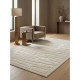 thumbnail of Teppich Hoch-Tief-Muster | Strukturteppich 200x290cm, 1,5cm Florhöhe | Elfenbein | Langlebig & formstabil | EDEN-Kirkby Kollektion | Kadima Design