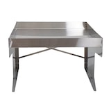 thumbnail of XL Mähroboter-Garage mit Pflanzkasten HWC-G60, Dach Unterstand für Rasenmäher, Metall 47x70x100cm ~ Edelstahl