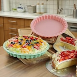 thumbnail of Backform Silikon mintgrün 26,5cm Kuchenform Tarteform Quicheform rund