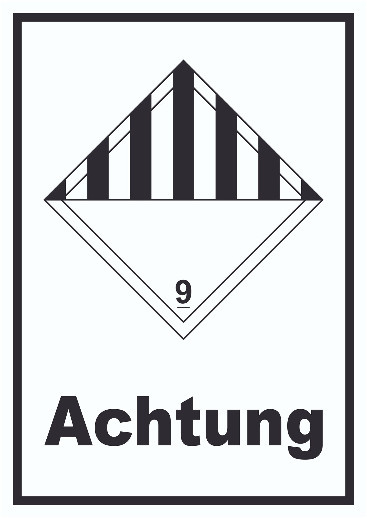 Schild verschiedene Gefahren Achtung Stoffe Material miscellaneous hochkant A3 Rückseite selbstklebend
