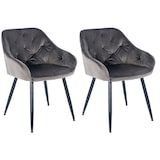 thumbnail of 2er Set Esszimmerstühle Cassis Samtbezug dunkelgrau/Samt