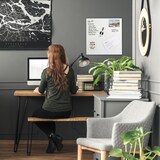 thumbnail of Relaxdays Magnettafel Glas, 50x50 cm, 3 Magneten, Marker, Stiftehalter, Büro & Küche, Sicherheitsglas Magnetboard, weiß