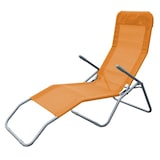 thumbnail of 2er Set Siestaliege Kippliege Sonnenliege Strandliege Garten klappbar orange