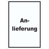 thumbnail of Anlieferung Schild mit Text Annahme hochkant A0 (841x1189mm)