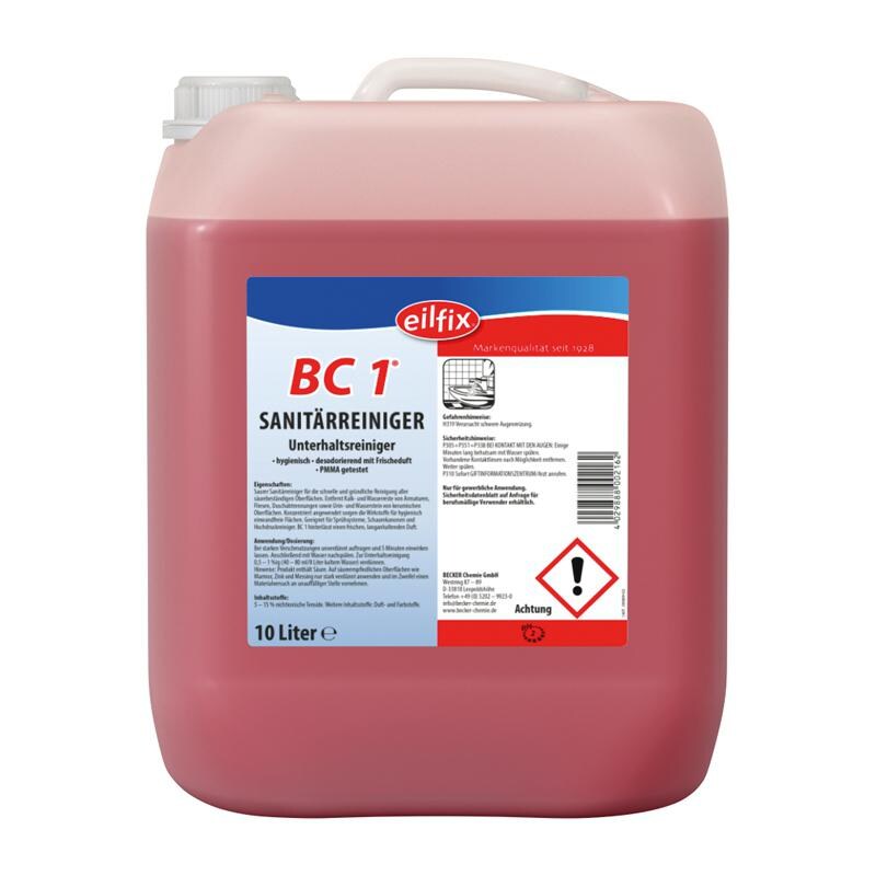 Eilfix BC1 Sanitärreiniger RK-gelistet 10 l Kanister