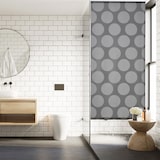 thumbnail of Relaxdays Duschrollo, 80x240 cm, Seilzugrollo für Dusche & Badewanne, Badrollo wasserabweisend, Decke & Fenster, grau