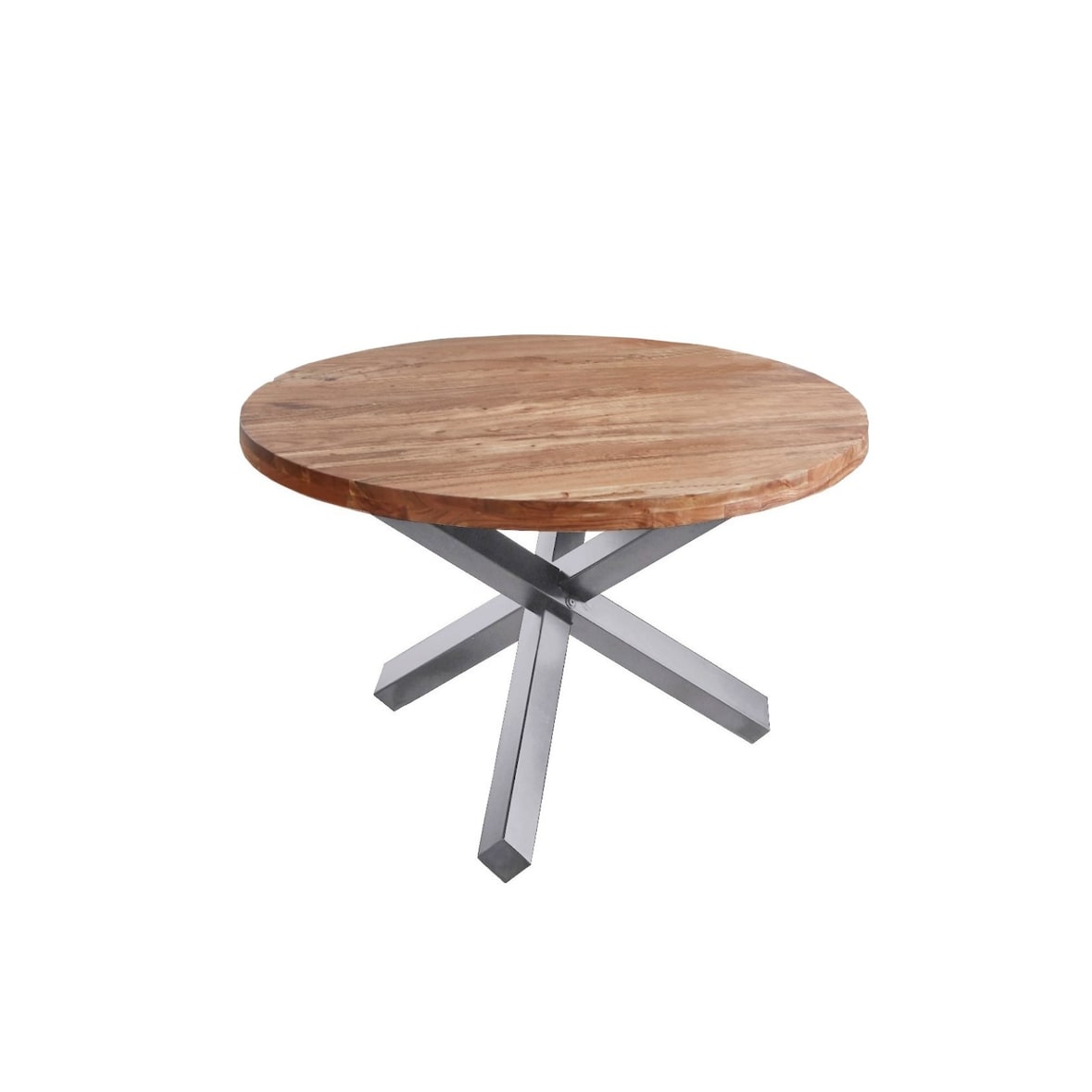 SAM® Esszimmertisch rund 140 cm Akazienholz Natur Silber RUNA