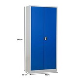 thumbnail of PROREGAL Stahlschrank BEE mit 5 verzinkten Fachböden | HxBxT 195x92x50cm | Grau-Blau | Werkstattschrank Werkzeugschrank Aktenschrank Universalschrank