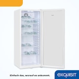thumbnail of Exquisit Glastürkühlschrank GKS240-GT-160C weiss | Nutzinhalt: 237 L | Türschloss | 6 Gitterablagen | Umluftventilator | Standgerät