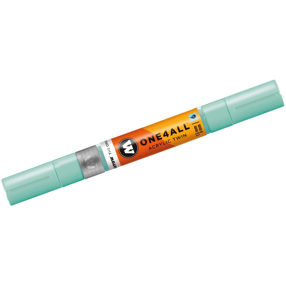 Permanentmarker One4All Acrylic Twin nachfüllbar 1,5 und 4mm lagoblau pastell Packung mit 3 Stück