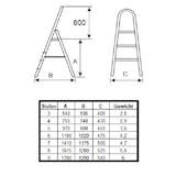 thumbnail of Leiter 5 Stufen Alu Mehrzweckleiter Multifunktion